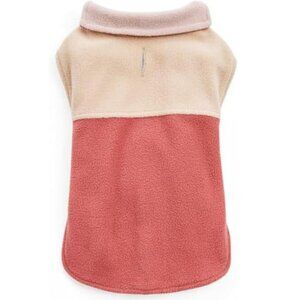 Dog Coat: Reversible Pink Color Block Fleece, 2XL/3XL